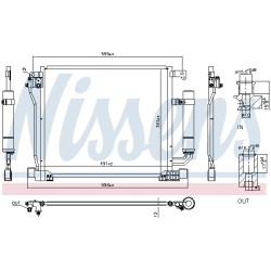 Condenseur de Clim Pour Nissan Juke Van Pulsar 92100BA61A 92100BA61B