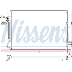 Condenseur de Clim Pour Hyundai Accent IV Veloster Kia RIO III