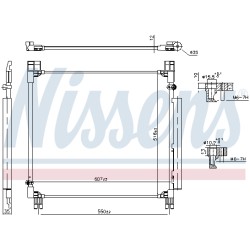 Condenseur de Clim Pour Toyota Hilux VIII 884600K330 884600K350 884600K820
