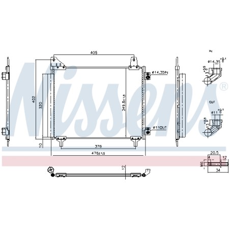 Condenseur de Clim Pour Peugeot 208 II Opel Corsa F Vauxhall 9825359280