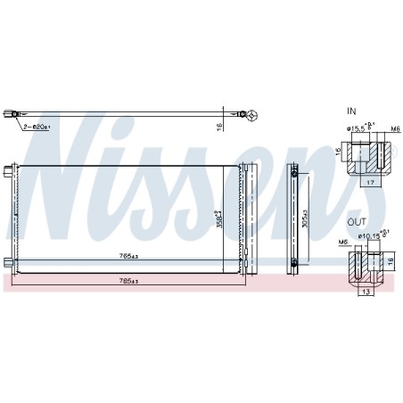 Condenseur de Clim Pour Renault Fiat Nissan 921006188R 6000620782 2765000Q3G