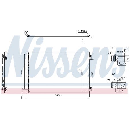 Condenseur de Clim Pour Fiat 500 C Panda Lancia Ypsilon