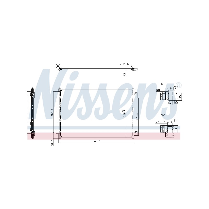 Condenseur de Clim Pour Fiat 500 C Panda Lancia Ypsilon