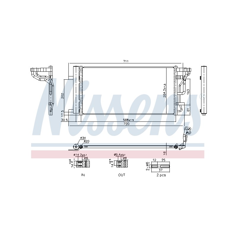 Condenseur de Clim Pour Hyundai i30 Fastback Kia Ceed Proceed Xceed