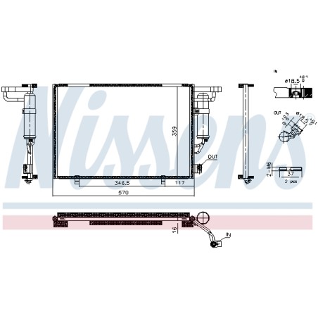 Condenseur de Clim Pour Ford KA 2249681 J7BB19710BA