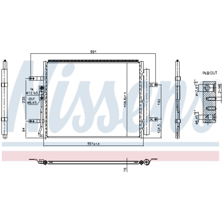 Condenseur de Clim Pour Hyundai Kona Kona/SUV 97606CM000