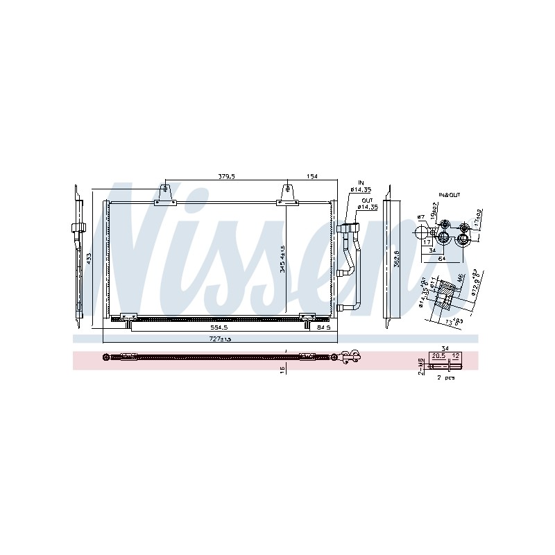 Condenseur de Clim Pour Peugeot 208 II 2008 Opel Fiat Alfa Romeo 9827255780
