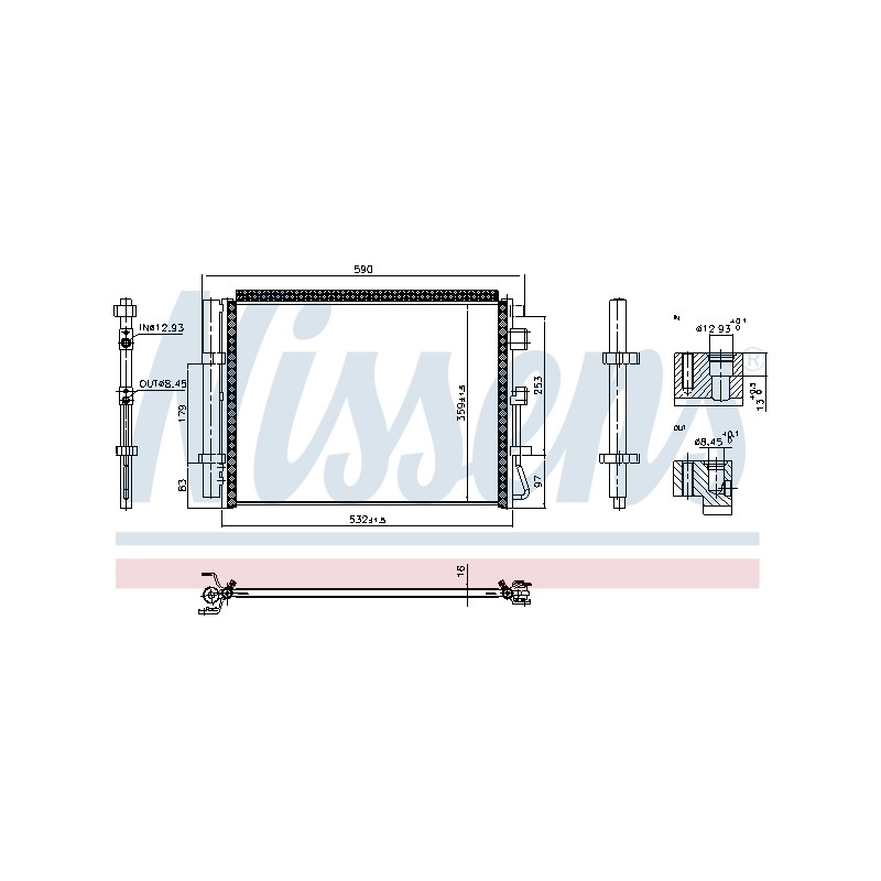Condenseur de Clim Pour Hyundai Bayon i20 97606Q0300