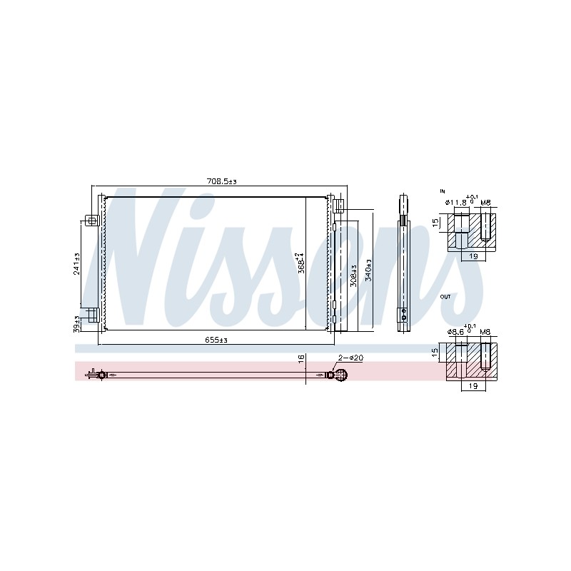 Condenseur de Clim Pour Fiat 500 500E 52150726 52217410