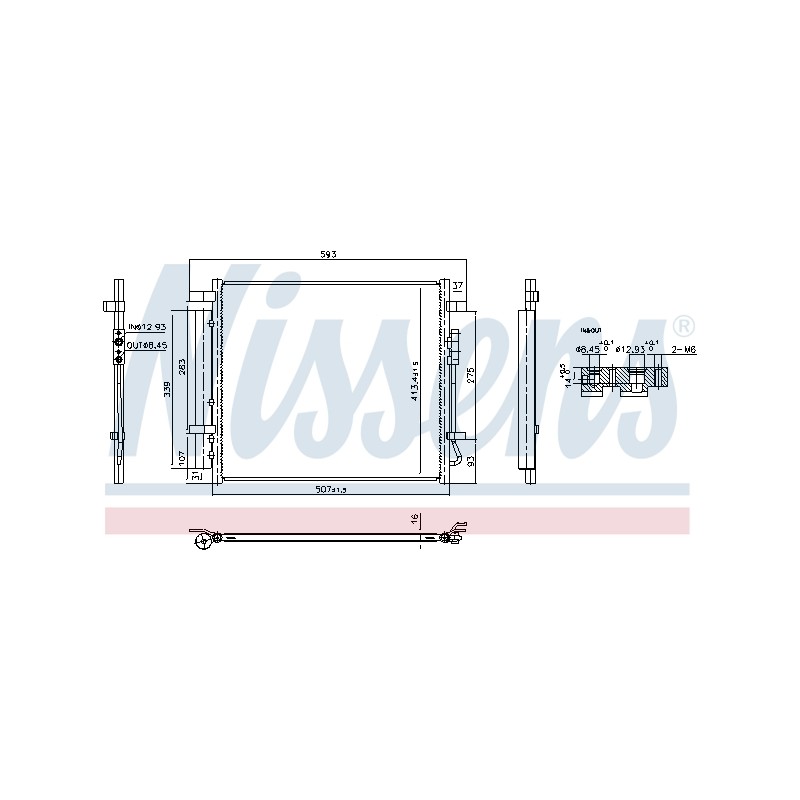 Condenseur de Clim Pour Hyundai Tucson Kia Sportage V 97606N7000