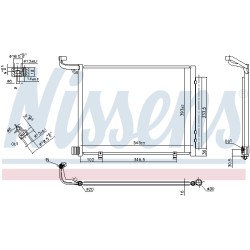 Condenseur de Clim Pour Ford Fiesta VII 2113908 H1BH19710BB