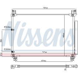 Condenseur de Clim Pour Toyota Highlander 884600E070