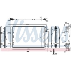 Condenseur de Clim Pour Peugeot 308 II 408 508 DS DS4 II DS7 Crossback DS9