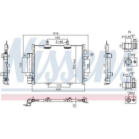 Condenseur de Clim Pour Dacia Spring 921005444R