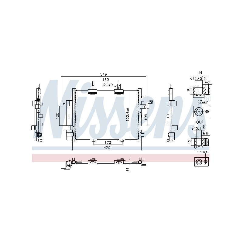 Condenseur de Clim Pour Dacia Spring 921005444R