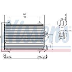 Condenseur de Clim Pour Peugeot Partner Citroën Berlingo Xsara Picasso