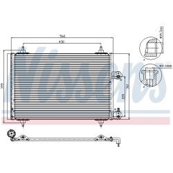 Condenseur de Clim Pour Peugeot 307 Citroën C4 I C5