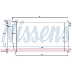 Condenseur de Clim Pour Nissan Bluebird Sylphy/Sylphy III Juke Van 92100ZW40A