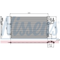 Condenseur de Clim Pour Ford C-Max Focus II 1234248 1335552 1491689 1516838