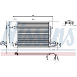 Condenseur de Clim Pour VW Caddy III Touran 1T0.820.411A 1T0.820.411B