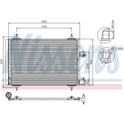 Condenseur de Clim Pour Peugeot 407 Citroën C5 II III C6