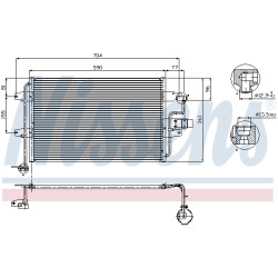 Condenseur de Clim Pour VW Bora Golf IV Seat Leon Toledo II
