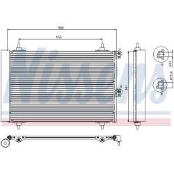 Condenseur de Clim Pour Peugeot Partner Citroën Berlingo Xsara Picasso