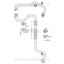 Tuyau De Clim Pour Nissan Juke Van Pulsar 92480-1KK1C 92480-3ZN0A 92480-3ZN0B