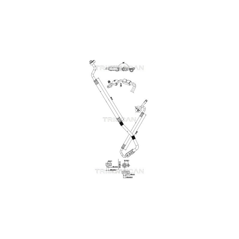 Tuyau De Clim Pour Ford Fiesta VI 1513801 1521943 1526273 1577239 1581562