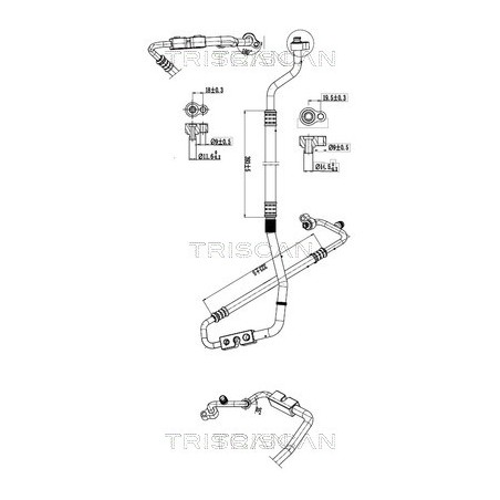 Tuyau De Clim Pour Ford Fiesta VI 1750426 AP3119D-850BA