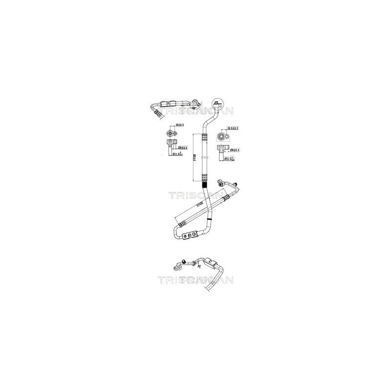 Tuyau De Clim Pour Ford Fiesta VI 1750426 AP3119D-850BA