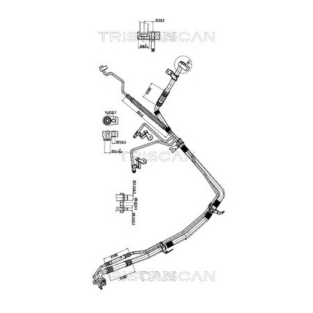 Tuyau De Clim Pour Ford Transit 1769729 1780986 1830028 1831970 1845256 1870130