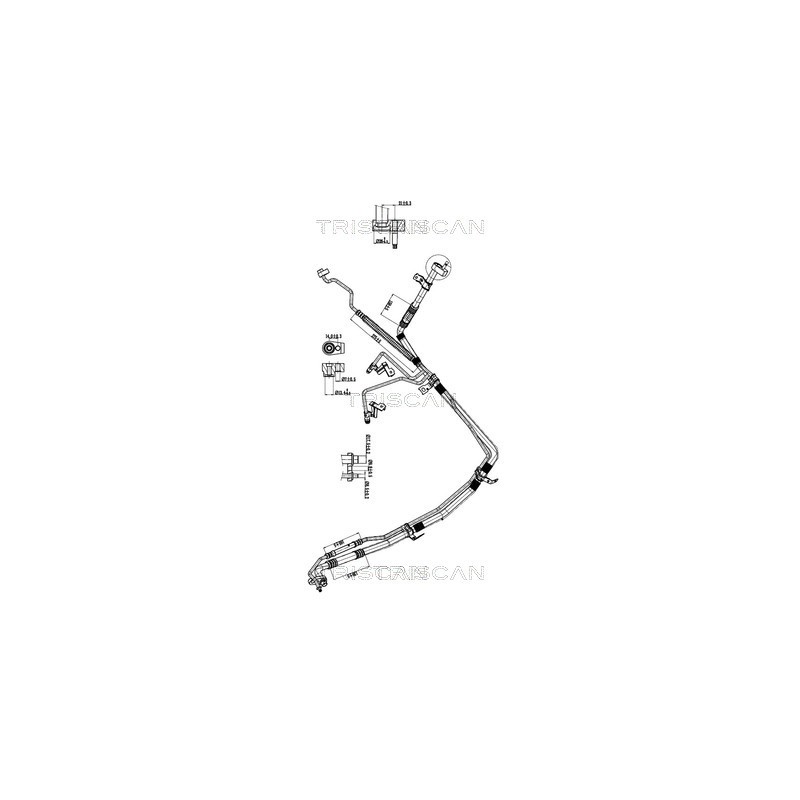 Tuyau De Clim Pour Ford Transit 1769729 1780986 1830028 1831970 1845256 1870130