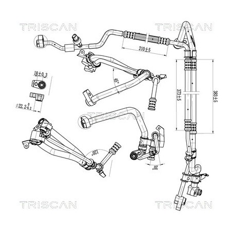 Tuyau De Clim Pour Ford Transit 2005481 2042584 2344838 2399885 2450346 2537339