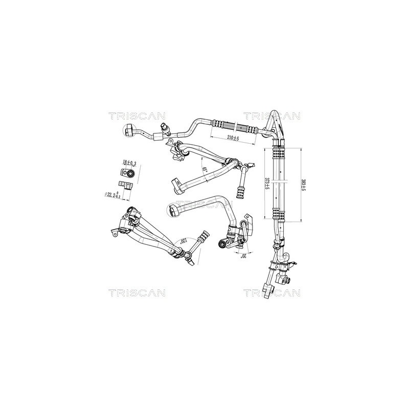 Tuyau De Clim Pour Ford Transit 2005481 2042584 2344838 2399885 2450346 2537339