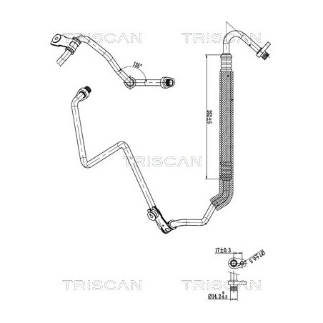 Tuyau De Clim Pour Peugeot 207 Citroën C3 Picasso 6460.XL 6460.TW 9670982980