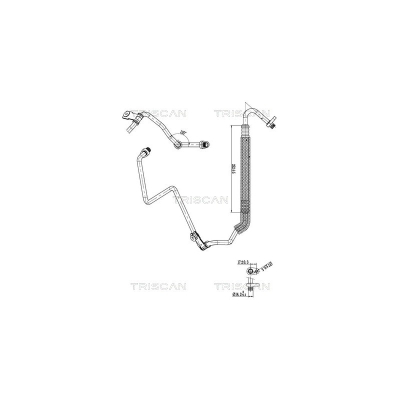 Tuyau De Clim Pour Peugeot 207 Citroën C3 Picasso 6460.XL 6460.TW 9670982980