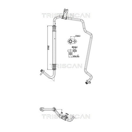 Tuyau De Clim Pour Peugeot 208 2008 I Citroën C3 II DS DS3 9670091380