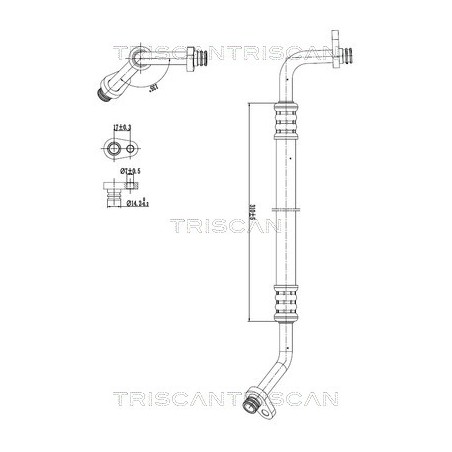 Tuyau De Clim Pour Peugeot 407 Citroën C5 III 6477.86 6460.JG 6460.ZK 6460.ZL