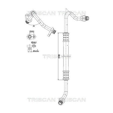 Tuyau De Clim Pour Peugeot Fiat Citroën 6460.VF 1440081080 6477.Q3 1498011080