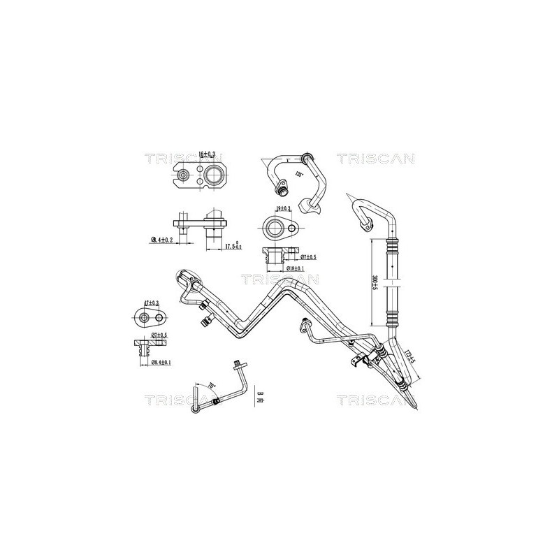 Tuyau De Clim Pour Peugeot Partner Citroën Berlingo 6460.SC