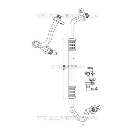 Tuyau De Clim Pour Peugeot 807 Expert Fiat Scudo Citroën C8 6477.P9 1440030980