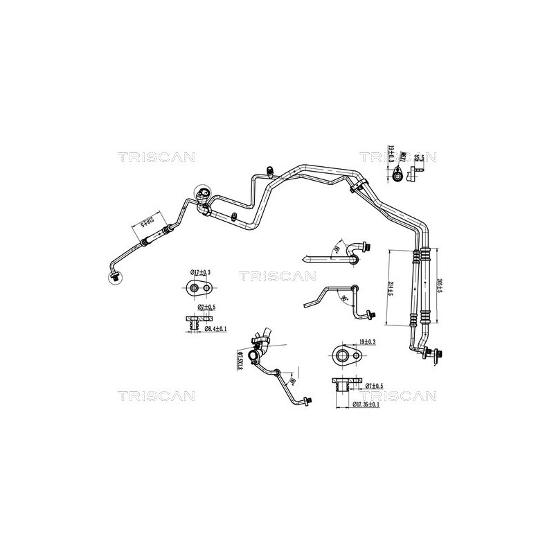 Tuyau De Clim Pour Peugeot 308 II Partner Rifter Citroën Berlingo