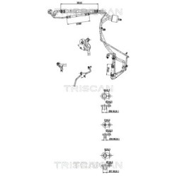 Tuyau De Clim Pour Peugeot 308 3008 5008 Citroën C4 II - DS 6477.Z9 6477.GN