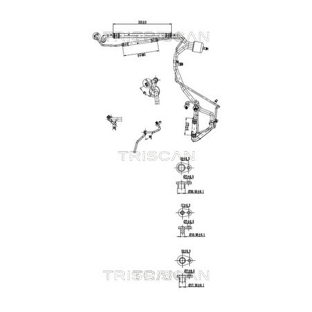 Tuyau De Clim Pour Peugeot 308 3008 5008 Citroën C4 II - DS 6477.Z9 6477.GN