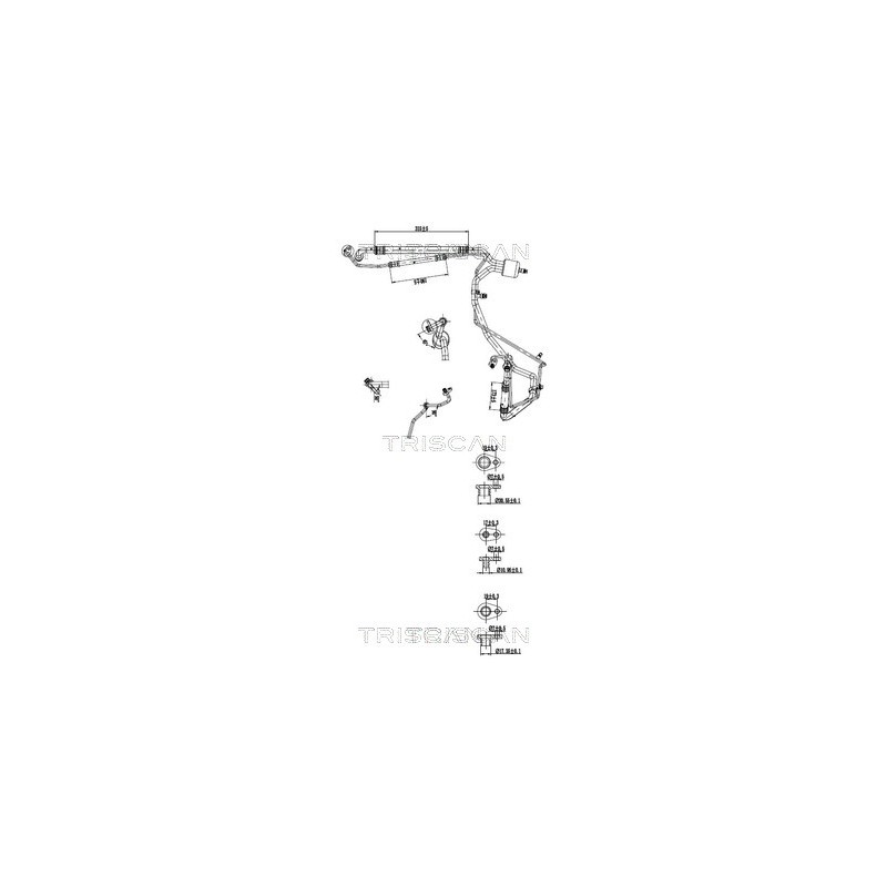 Tuyau De Clim Pour Peugeot 308 3008 5008 Citroën C4 II - DS 6477.Z9 6477.GN