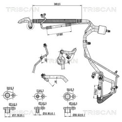 Tuyau De Clim Pour Peugeot Citroën C4 DS DS4/DS4 Crossback DS5 6477.G6 6477.H8