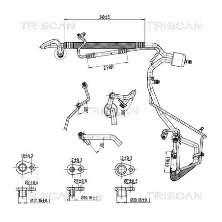 Tuyau De Clim Pour Peugeot Citroën C4 DS DS4/DS4 Crossback DS5 6477.G6 6477.H8