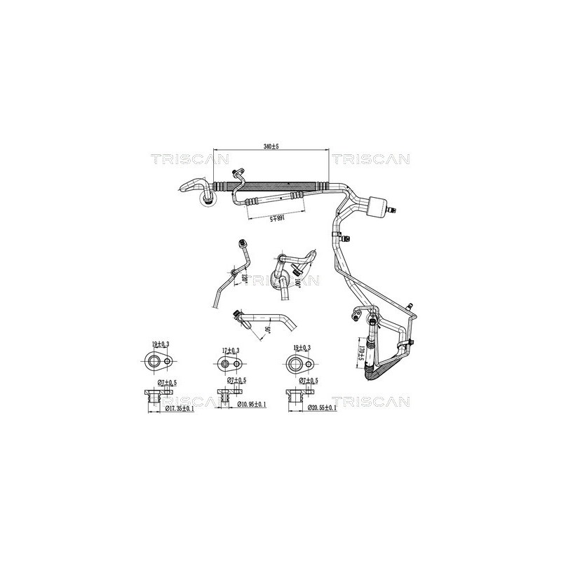 Tuyau De Clim Pour Peugeot Citroën C4 DS DS4/DS4 Crossback DS5 6477.G6 6477.H8