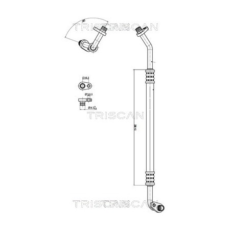 Tuyau De Clim Pour Peugeot 308 Citroën C4 II DS DS4/DS4 Crossback DS5 6477.G7